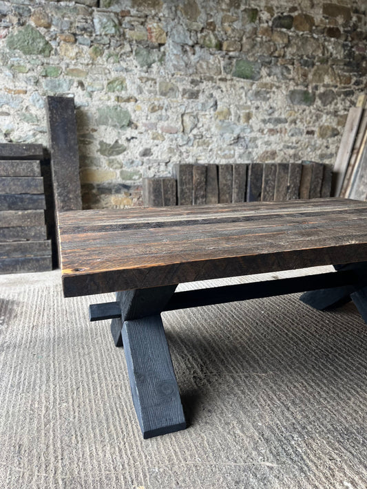 Reclaimed rustic farmhouse table indoor/outdoor