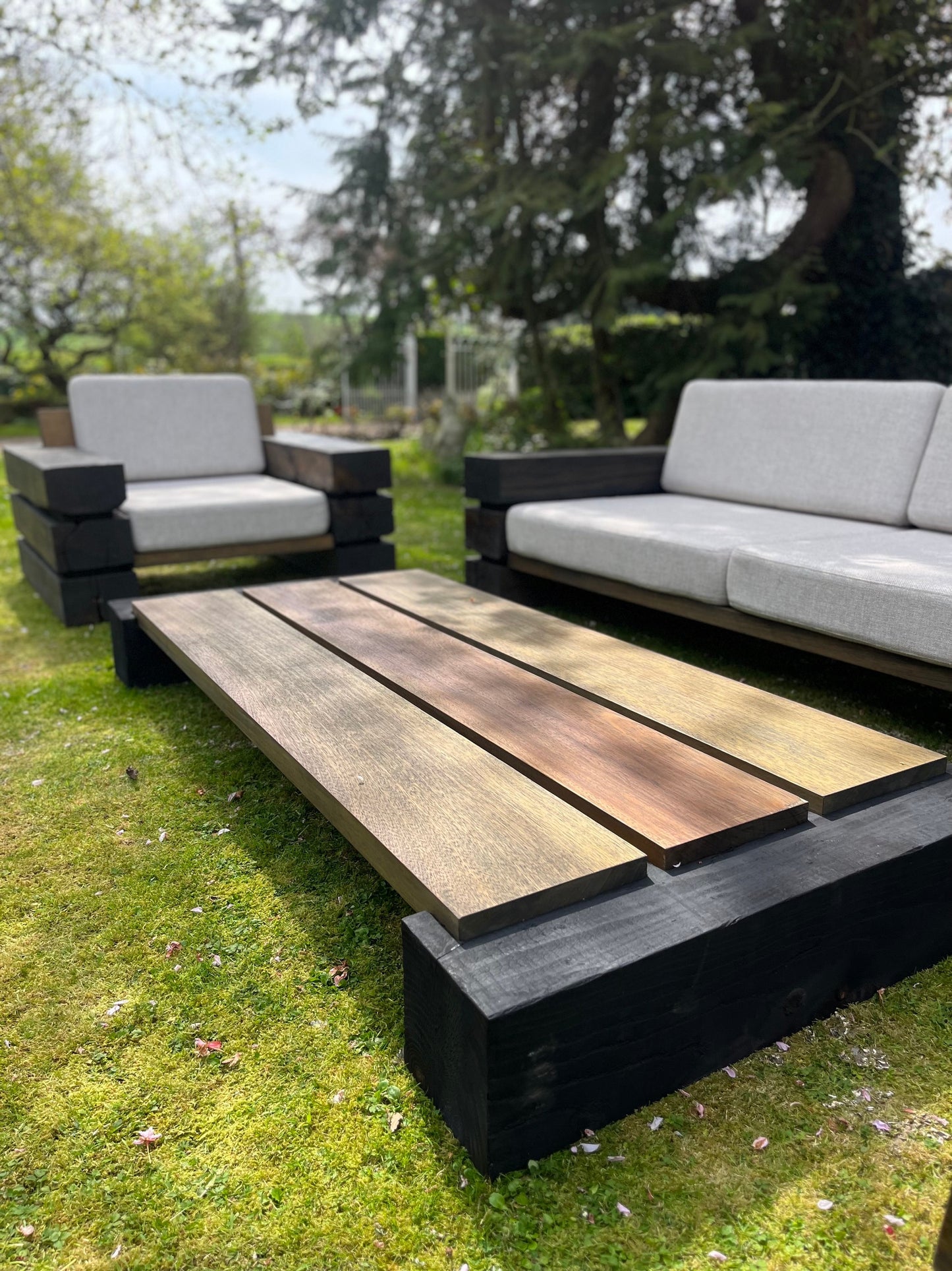 Oak & Iroko Lounger