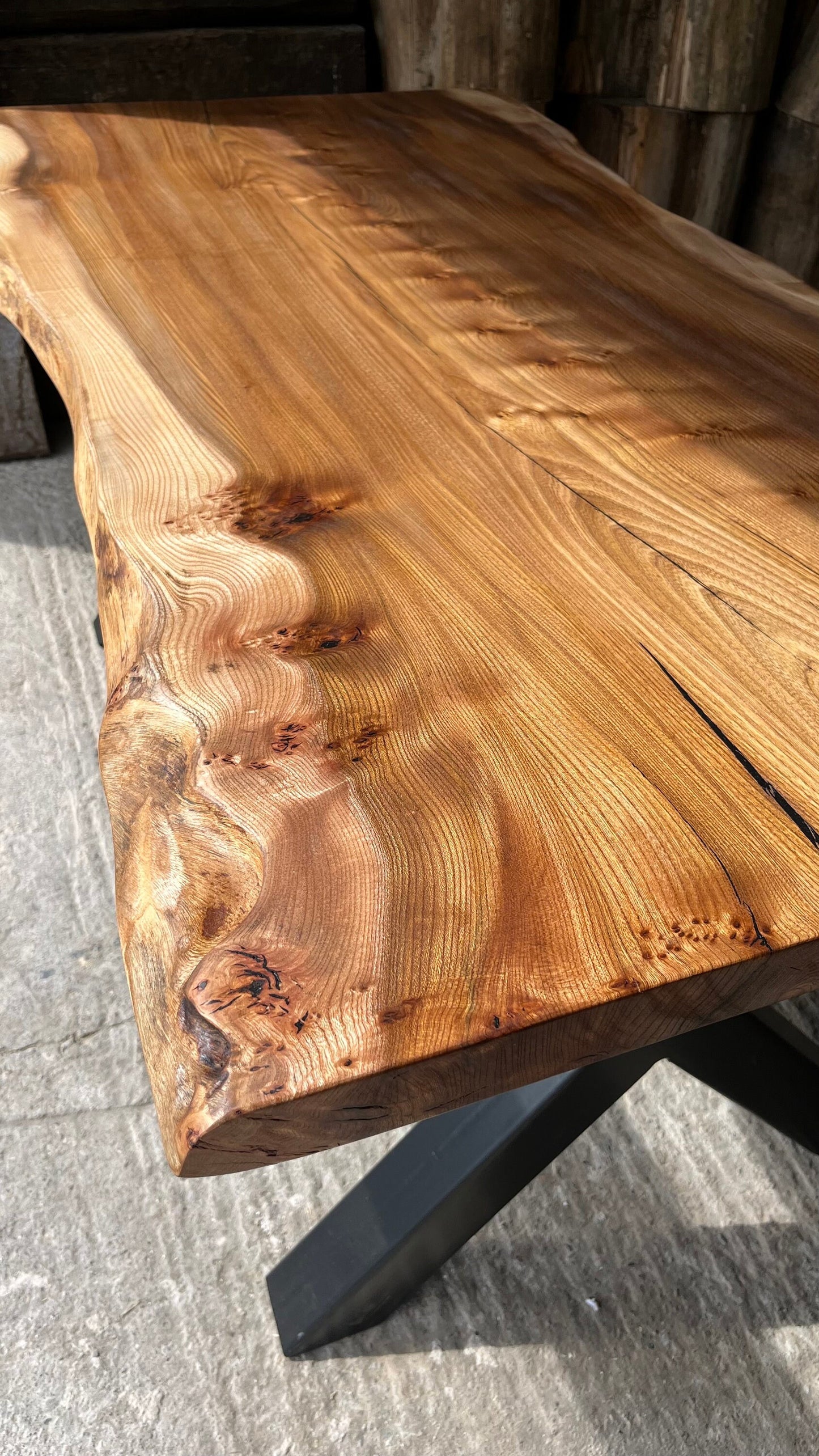 Elm dining table