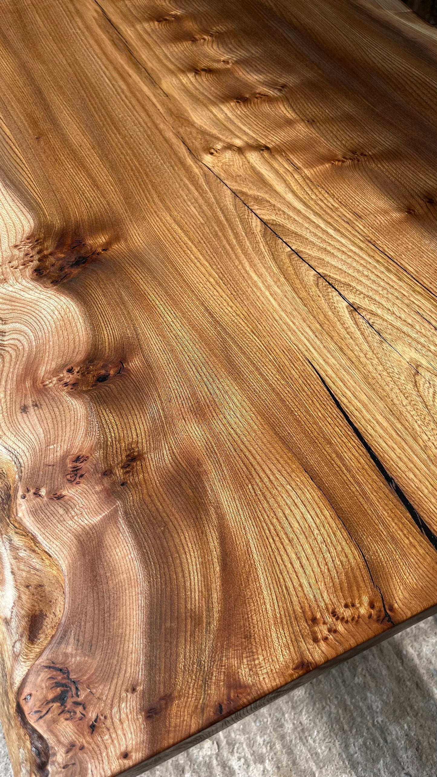 Elm dining table