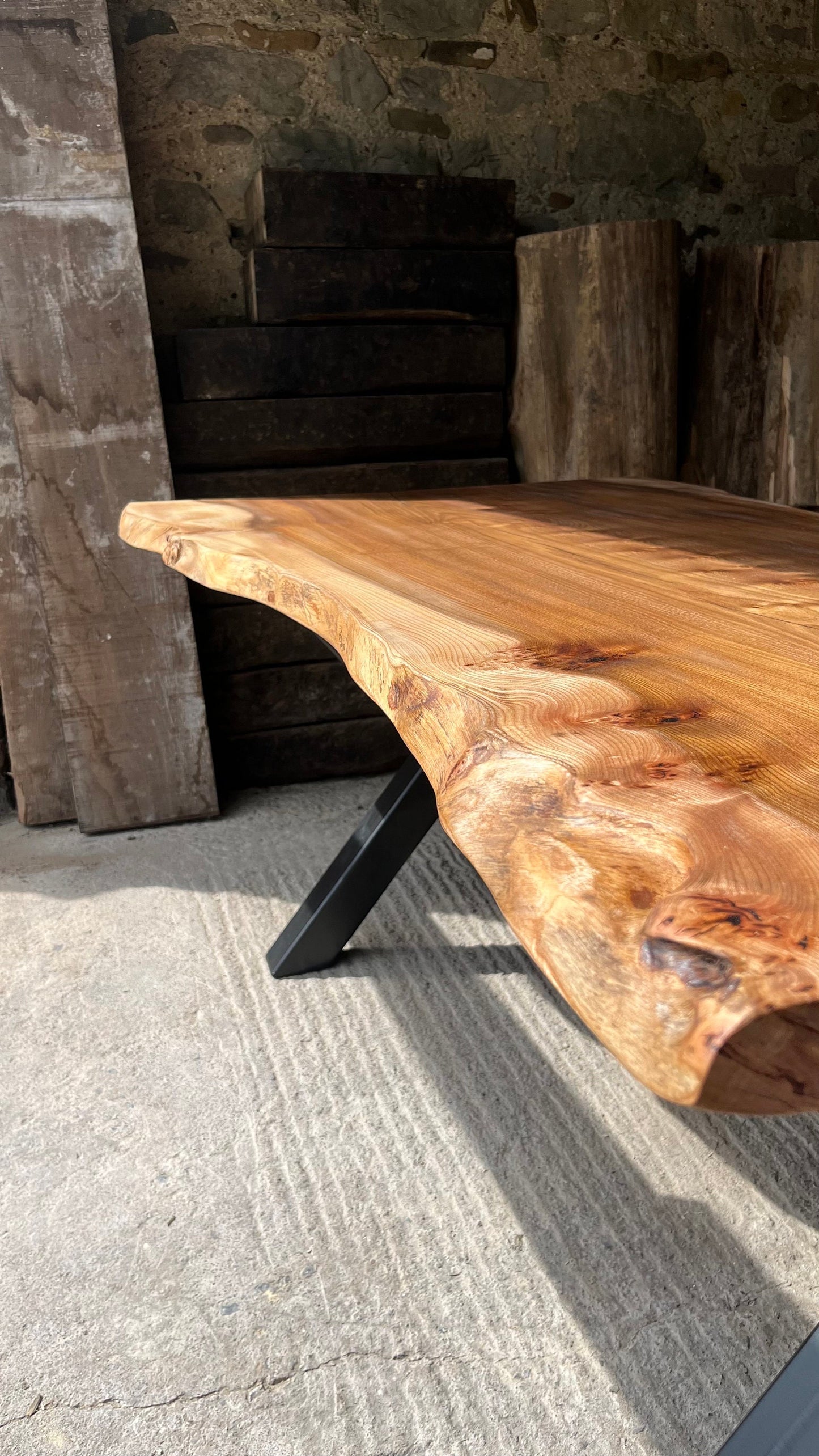 Elm dining table