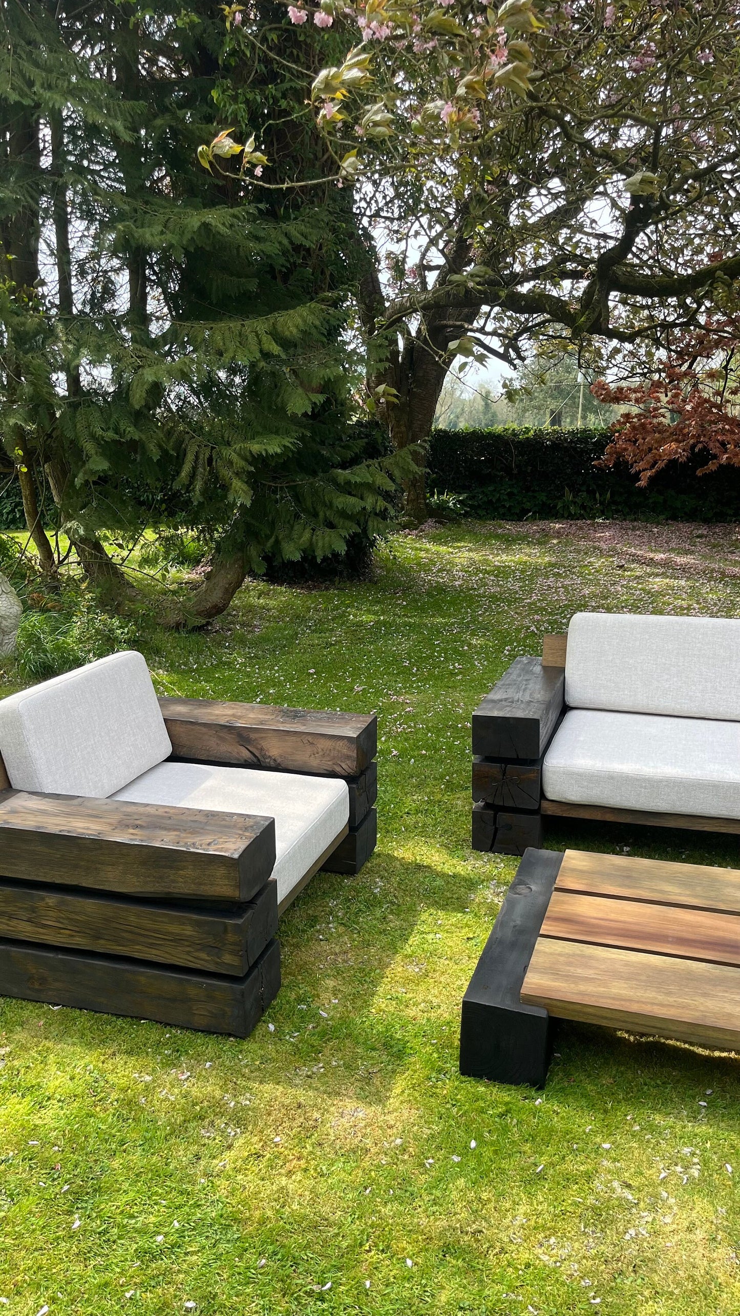 Iroko & Oak Contempory Coffee Table
